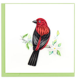 Quilling Card Quilled Scarlet Tanager Card