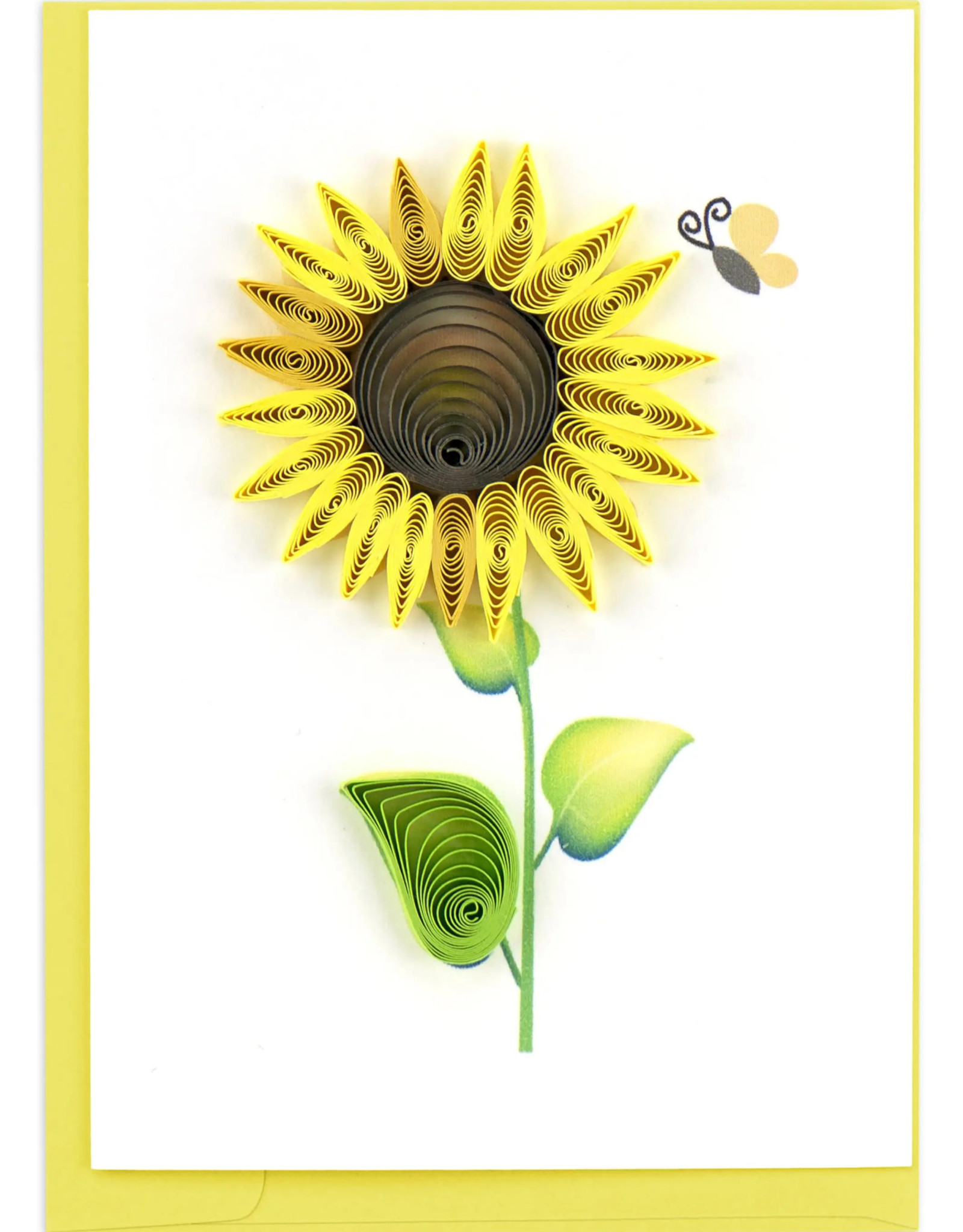 Quilling Card Quilled Sunflower Gift Enclosure Mini Card