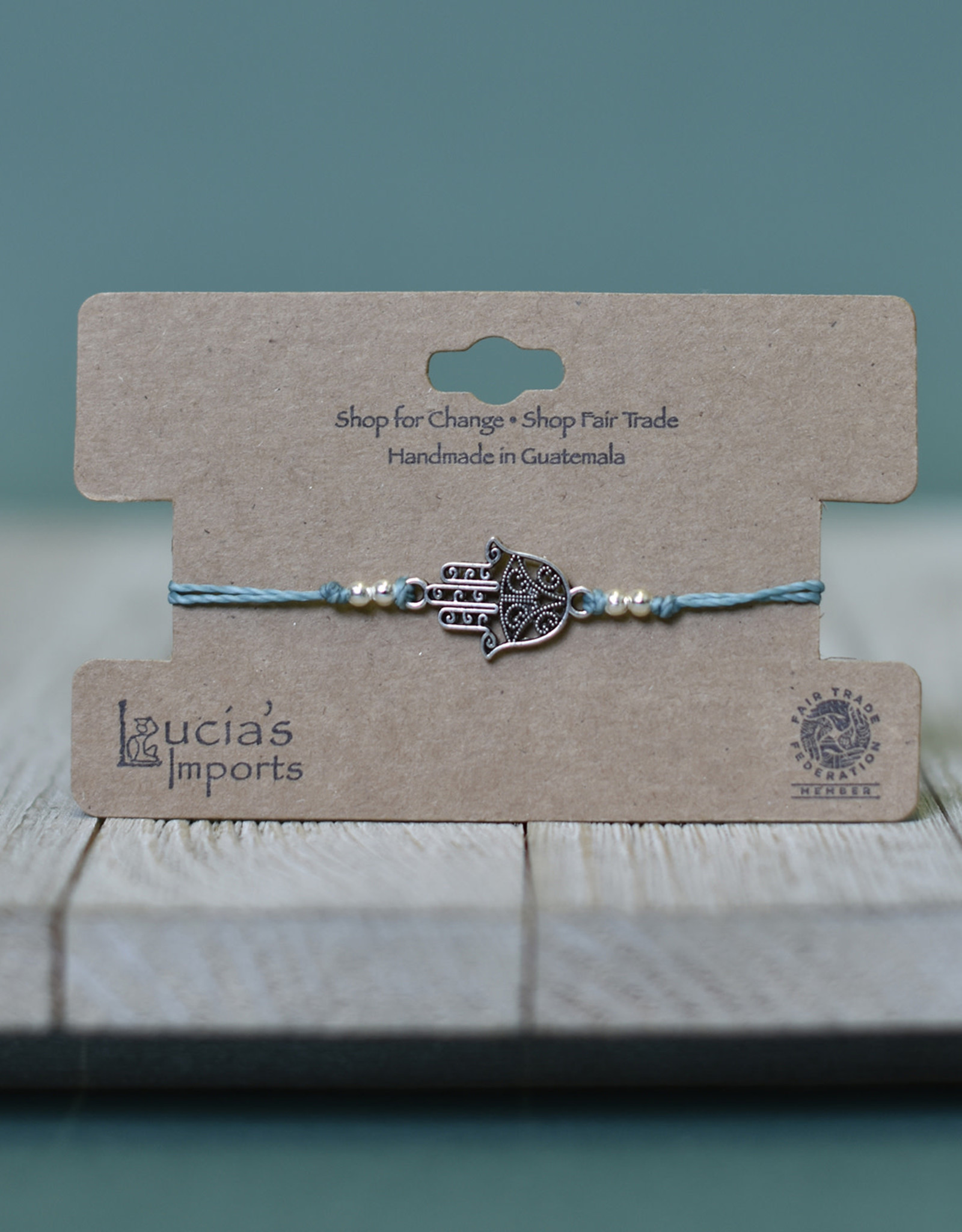 Lucia's Imports Hamsa String Bracelet