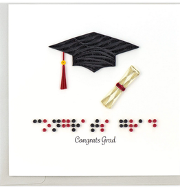 Quilling Card Quilled Braille Congrats Grad Card