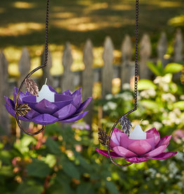 Serrv Rani Hanging Lotus Bird Feeder - Pink