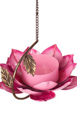 Serrv Rani Hanging Lotus Bird Feeder - Pink