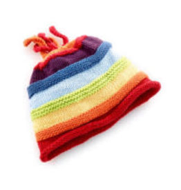 Pebble Rainbow Stripey Hat (6-12 months)