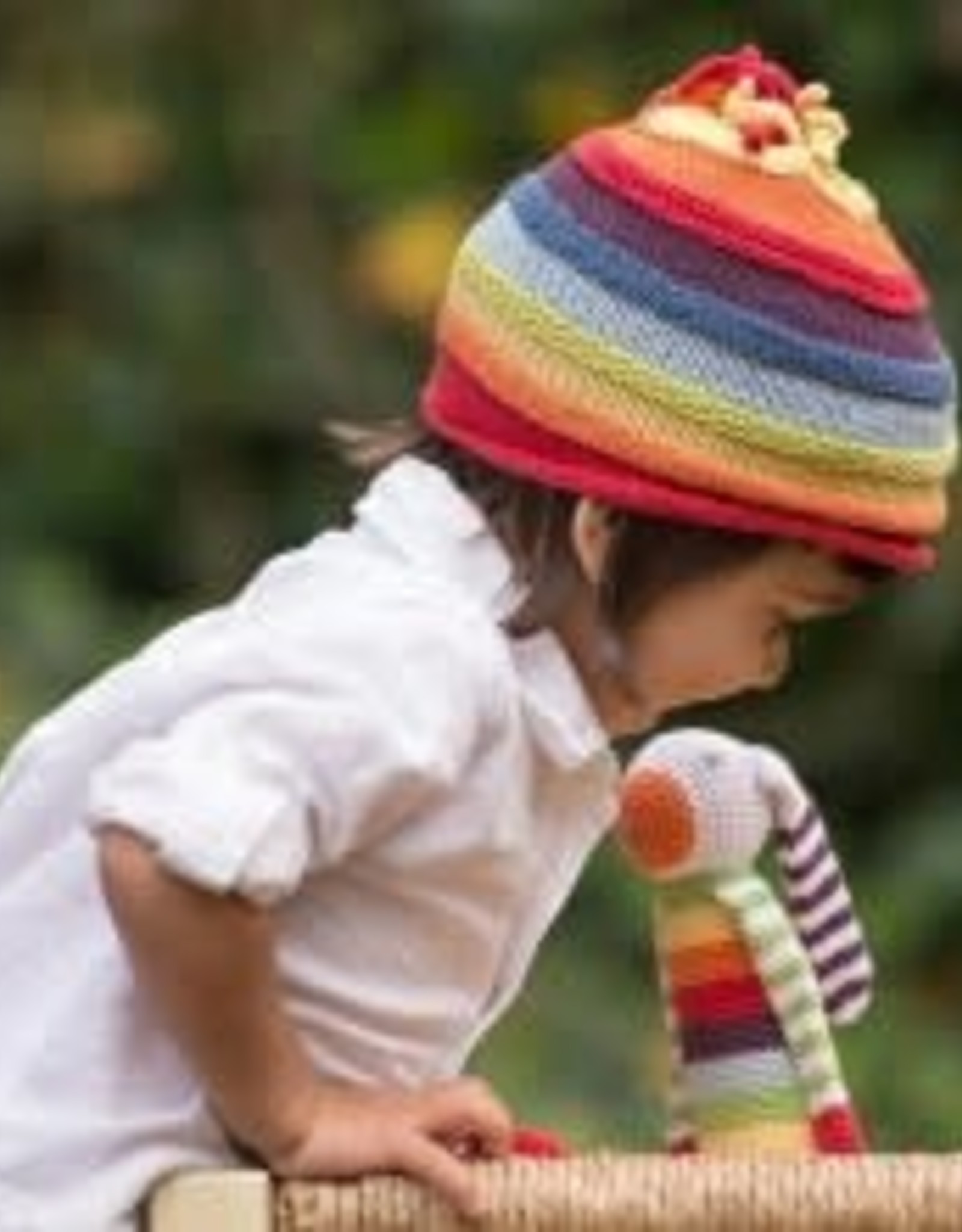 Pebble Rainbow Stripey Hat (6-12 months)
