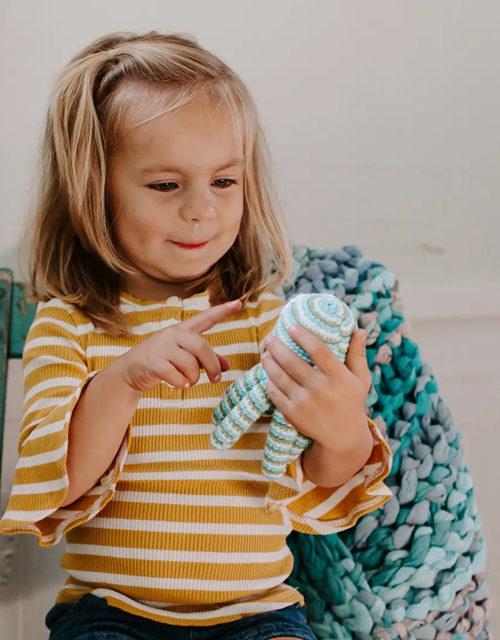 Pebble Octopus Rattle Green