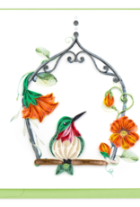 Quilling Card Quilled Hummingbird Swing Greeting Card