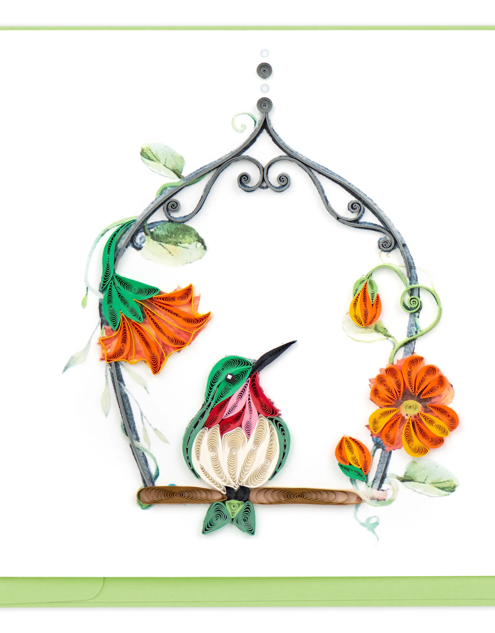 Quilling Card Quilled Hummingbird Swing Greeting Card