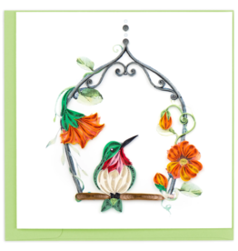 Quilling Card Quilled Hummingbird Swing Greeting Card