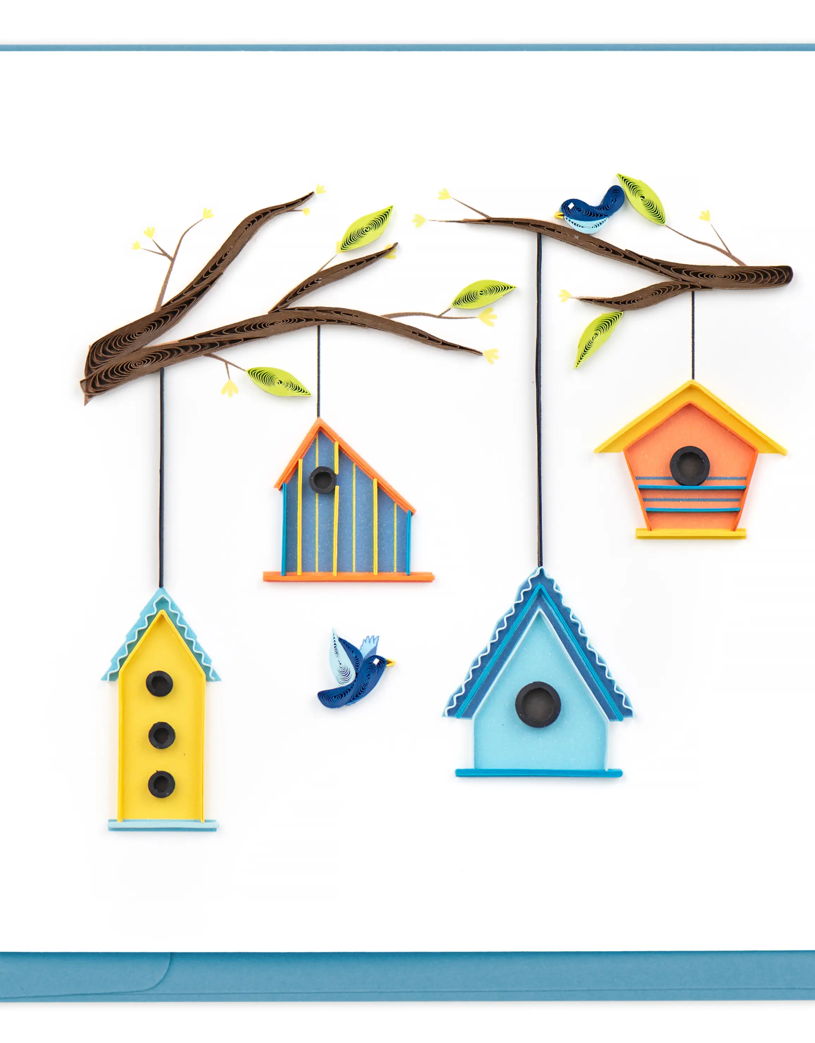 Quilling Card Quilled Birdhouses Tree Card