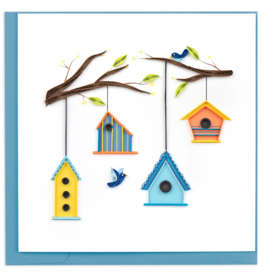 Quilling Card Quilled Birdhouses in Tree Card