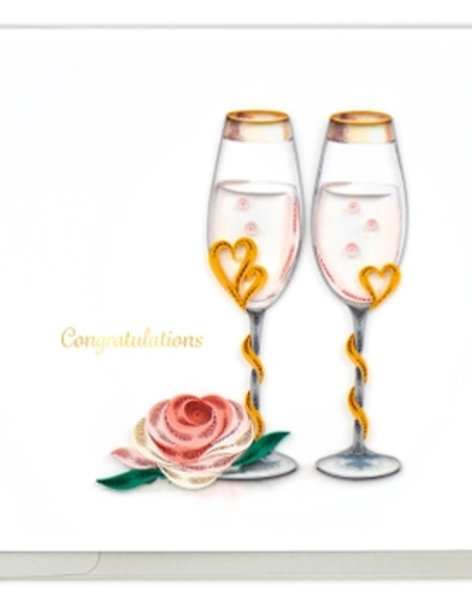 Quilling Card Quilled Wedding Toasting Flutes