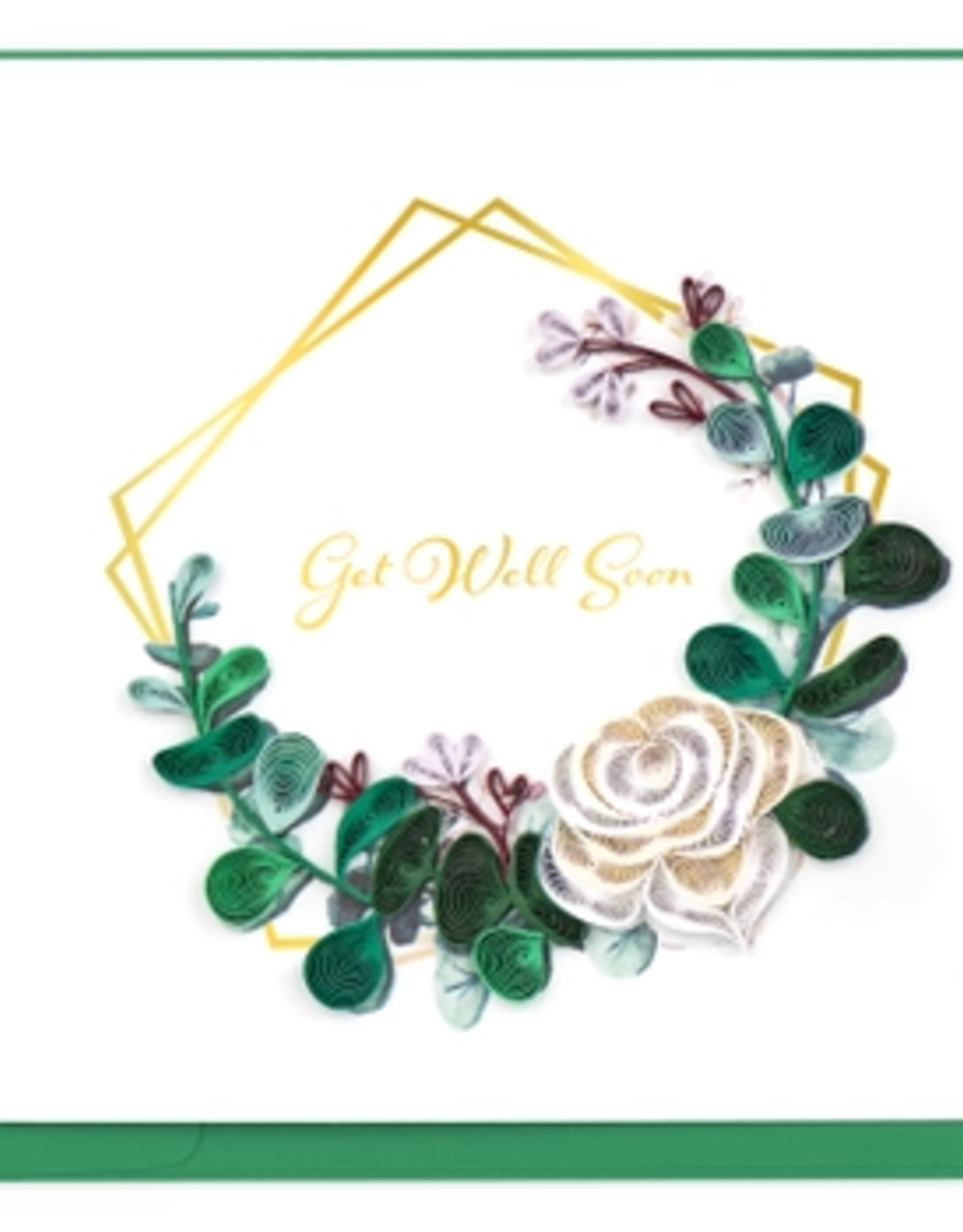 Quilling Card Quilled Get Well Eucalyptus Greeting Card