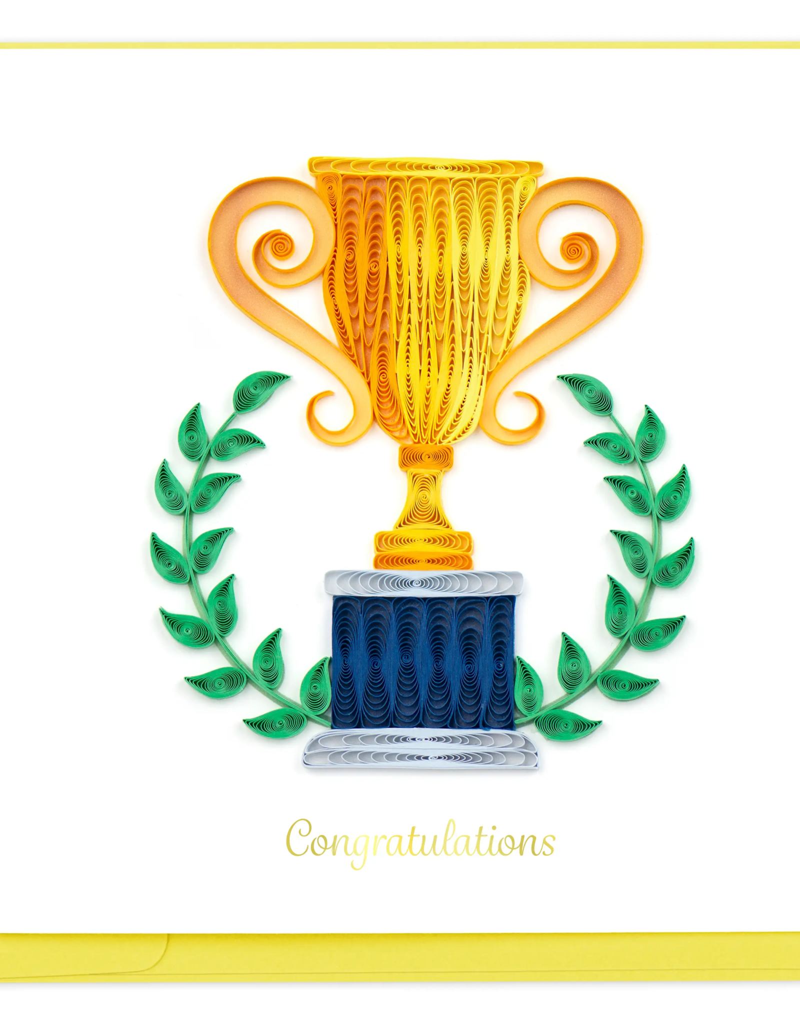 Quilling Card Quilled Congrats Trophy Card