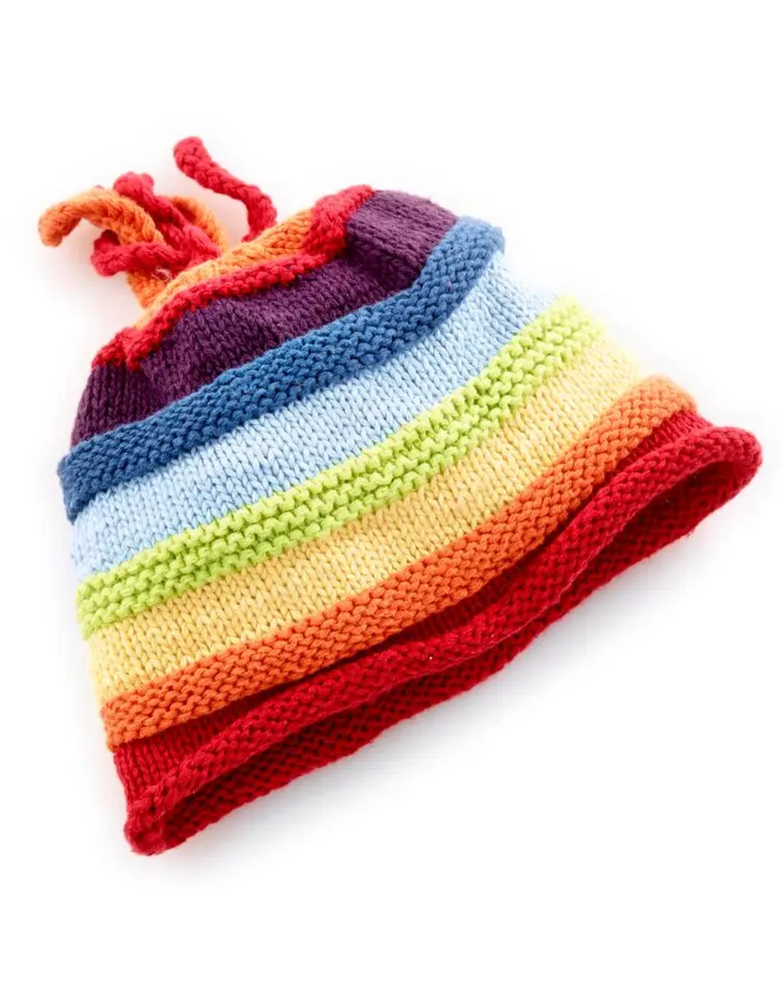 Pebble Rainbow Stripey Hat (0-6 Months)