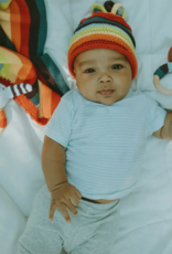 Pebble Rainbow Stripey Hat (0-6 Months)