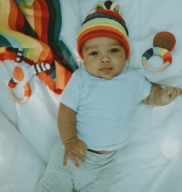 Pebble Rainbow Stripey Hat (0-6 Months)