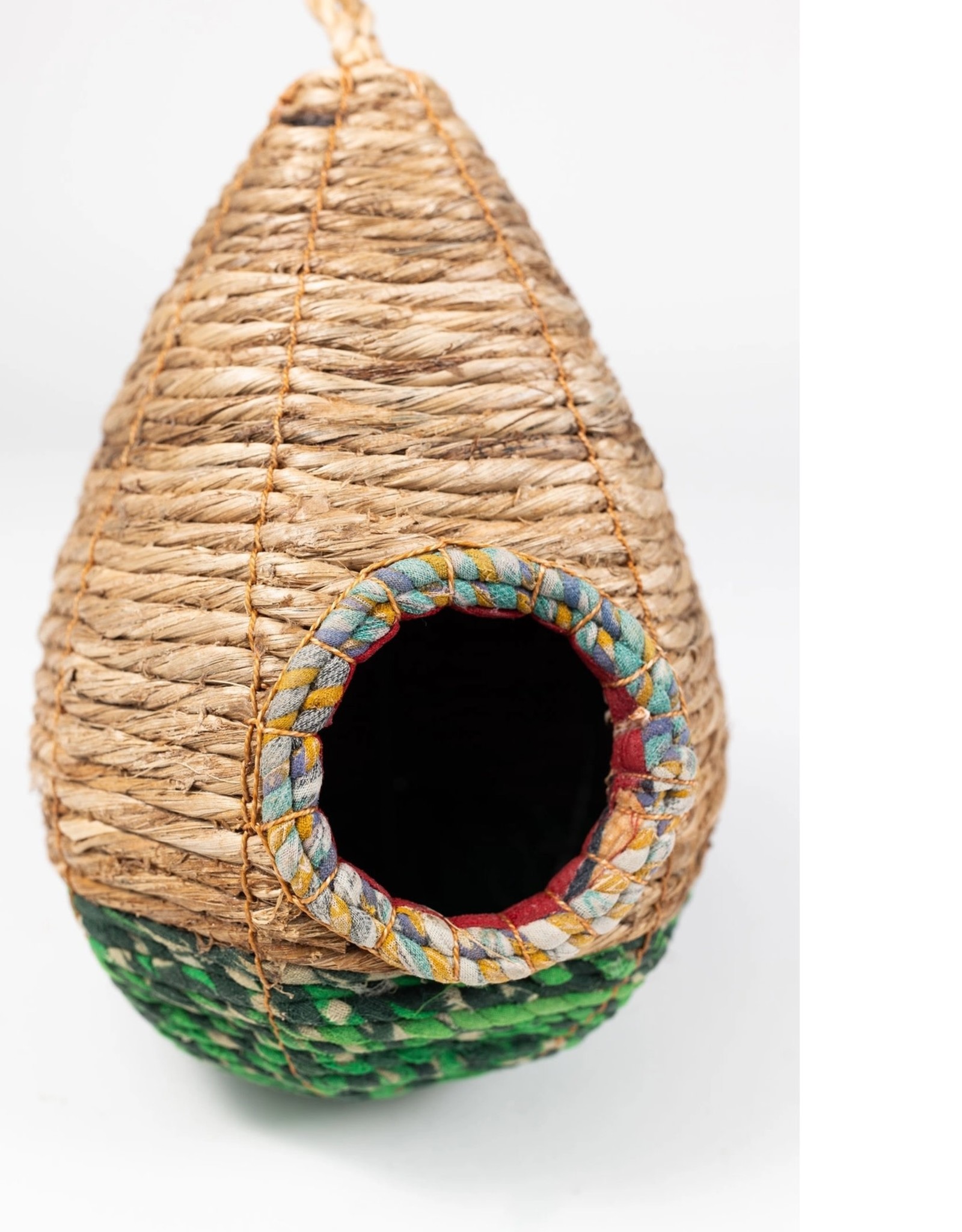 Ten Thousand Villages Teardrop Sari Birdhouse