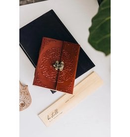 Ten Thousand Villages Endless Knot Leather Journal