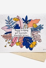 Koru Street Growing Paper Greeting Card - Beautiful Human