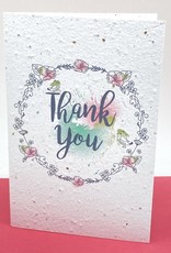 Koru Street Growing Paper Greeting Card - Thank You