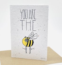 Koru Street Growing Paper Greeting Card - Bee's Knees