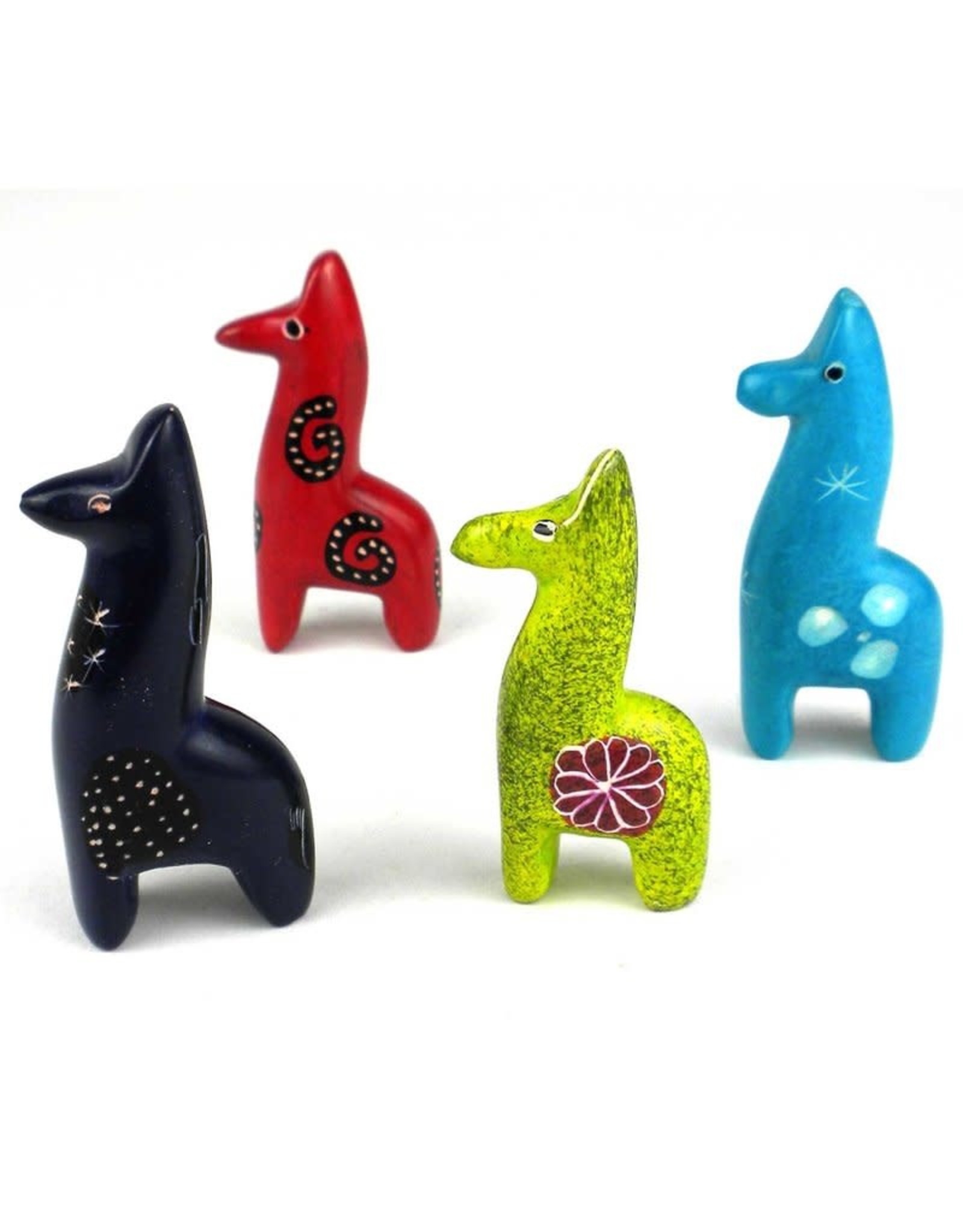Global Crafts Tiny Flat Giraffes - Kisii Stone 1.5 - 2"