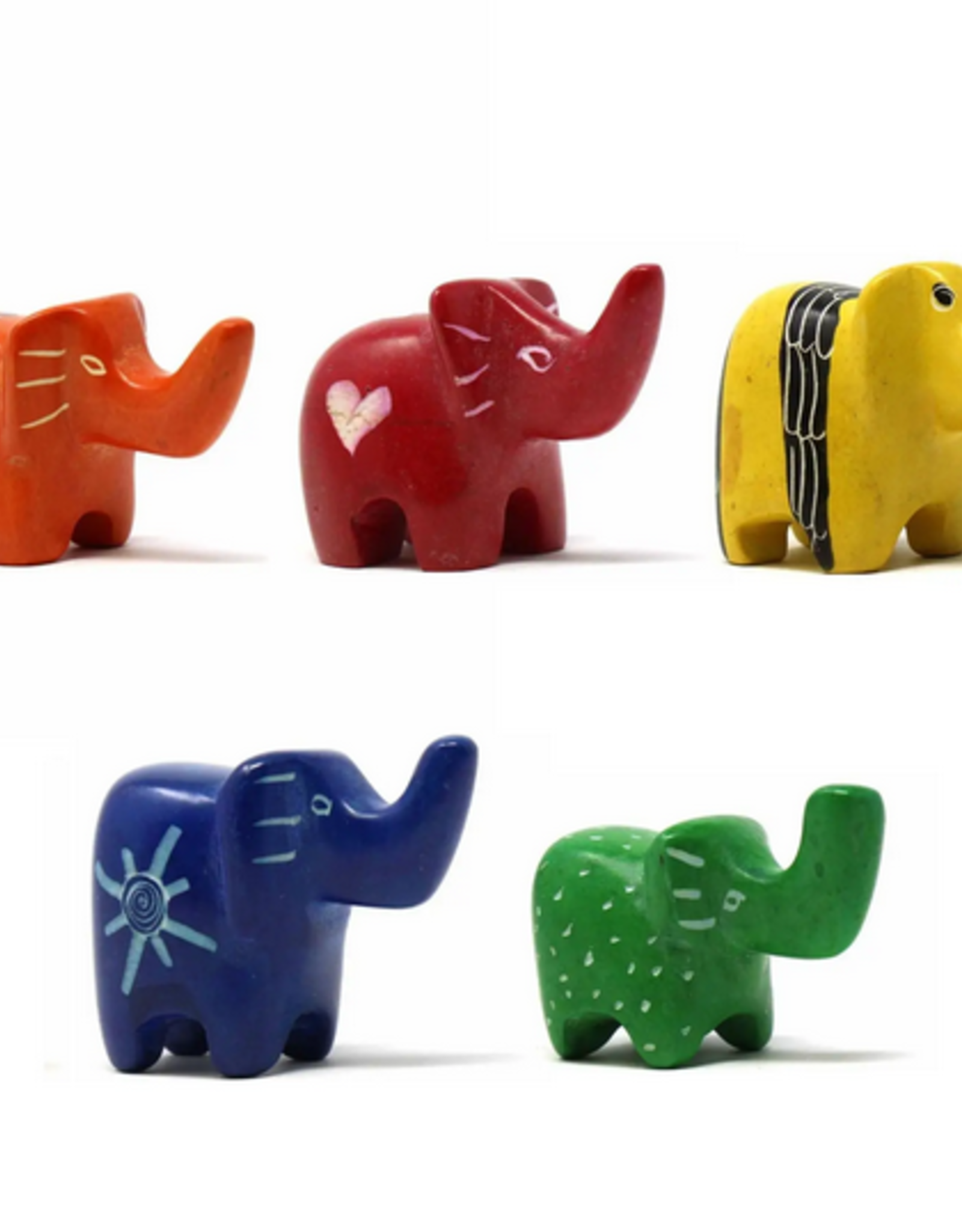 Global Crafts Tiny Elephants -  Kisii Stone 1.5 - 2"