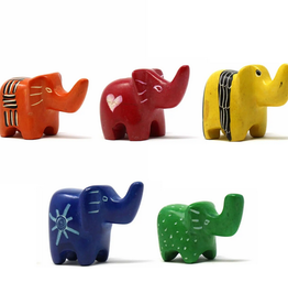 Global Crafts Tiny Elephants -  Kisii Stone 1.5 - 2"