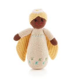 Pebble Angel Rattle Cream