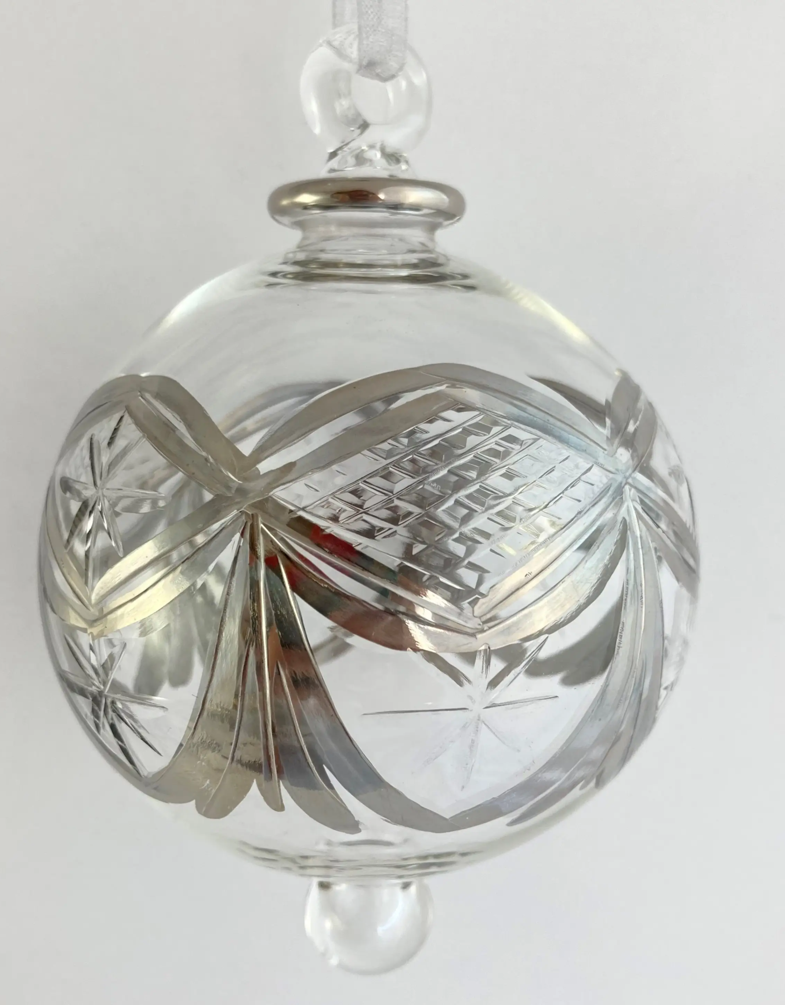 Dandarah Blown Glass Ornament - Silver Garland