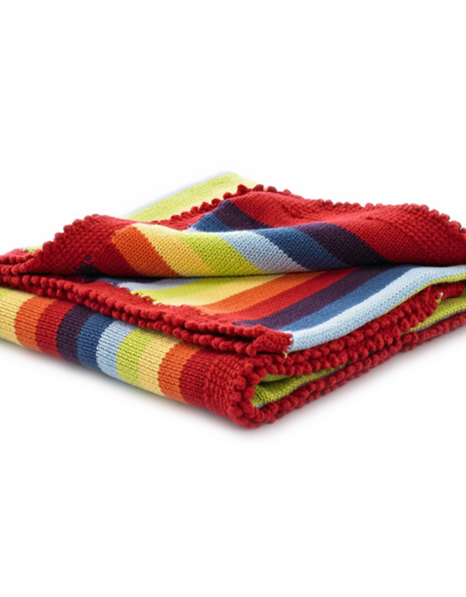 Pebble Rainbow Stripey Blanket