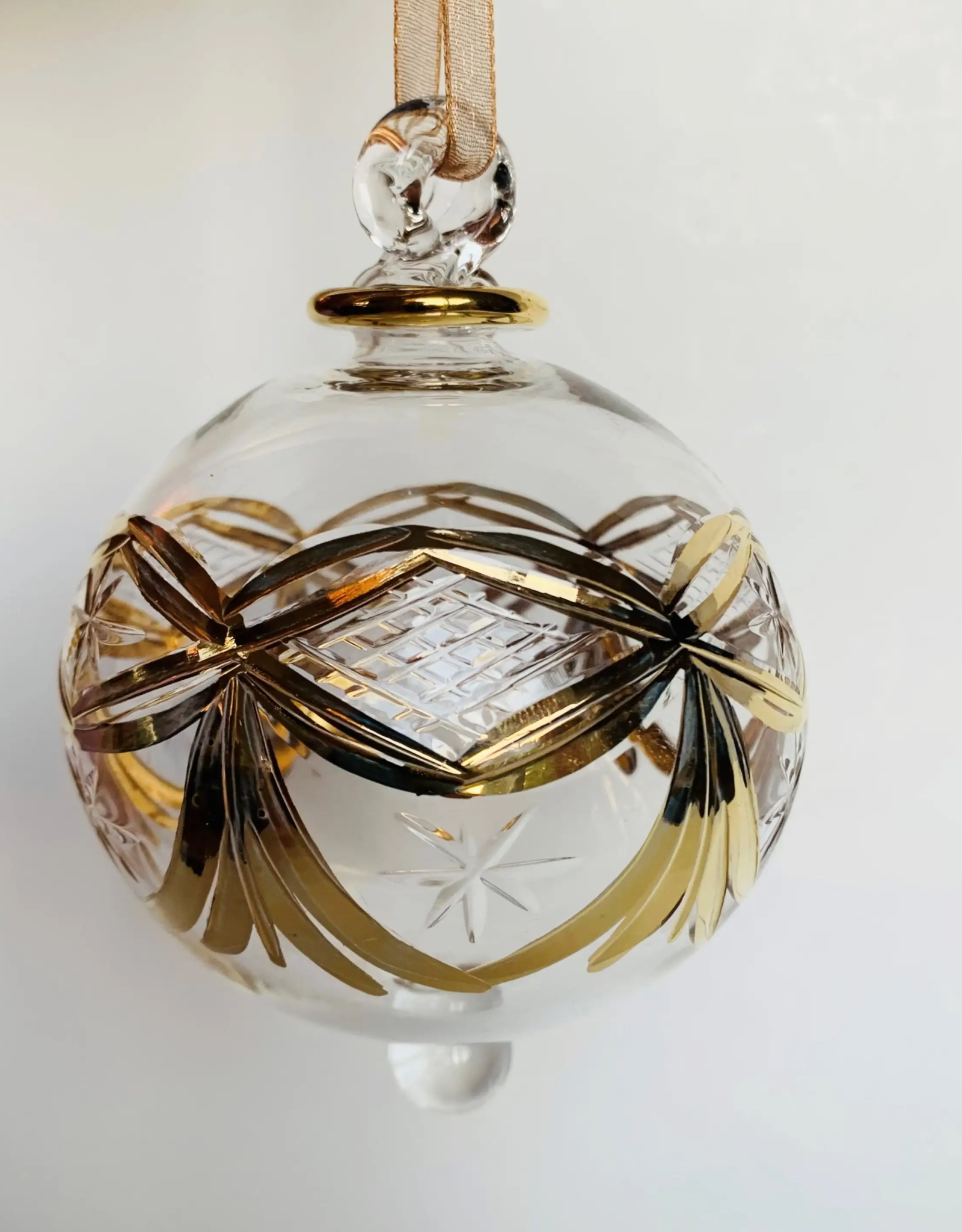Dandarah Blown Glass Ornament - Gold Garland