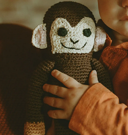 Pebble Monkey Rattle Brown