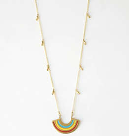 Mata Traders Multi Color Petite Rainbow Necklace