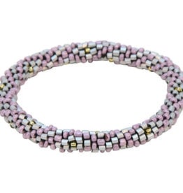 Ten Thousand Villages Canada Bonded Bead Bracelet - Lilac