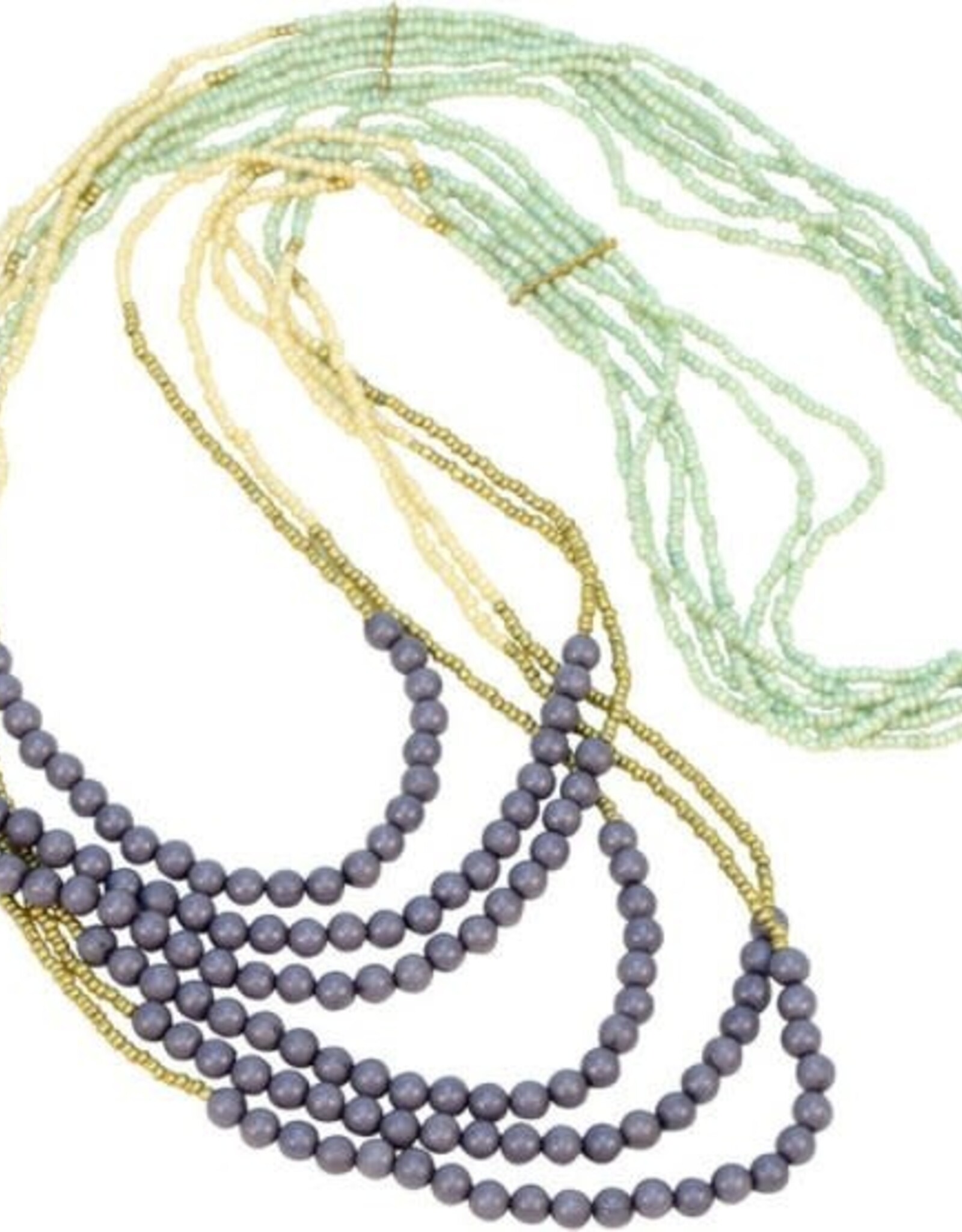 Ten Thousand Villages Canada Shades of Pastels Multi-Strand Necklace