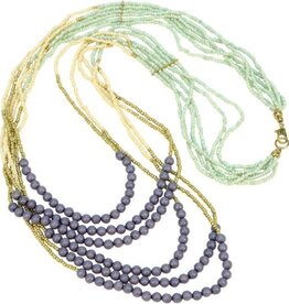 Ten Thousand Villages Canada Shades of Pastels Multi-Strand Necklace