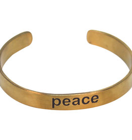 Ten Thousand Villages Canada Brass Peace Cuff