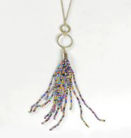 Ten Thousand Villages Canada Rainbow Tassel Necklace