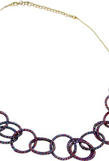 Ten Thousand Villages Canada Rainbow Threaded Hoop Necklace