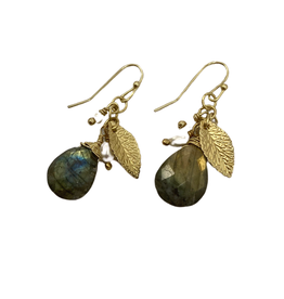 Ten Thousand Villages Canada Gold Leaf Charm Earrings
