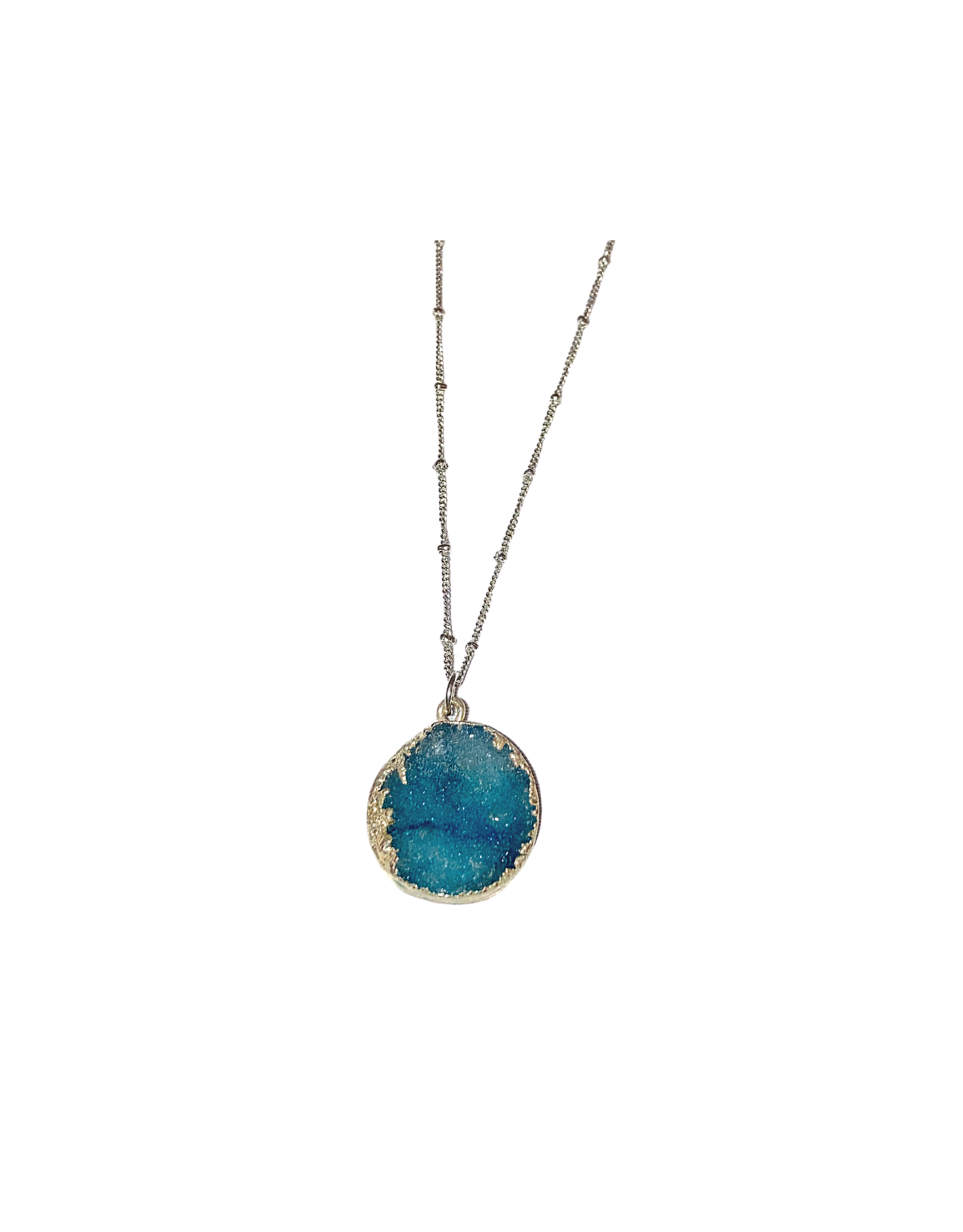 Ten Thousand Villages Canada Turquoise Geode Pendant Necklace
