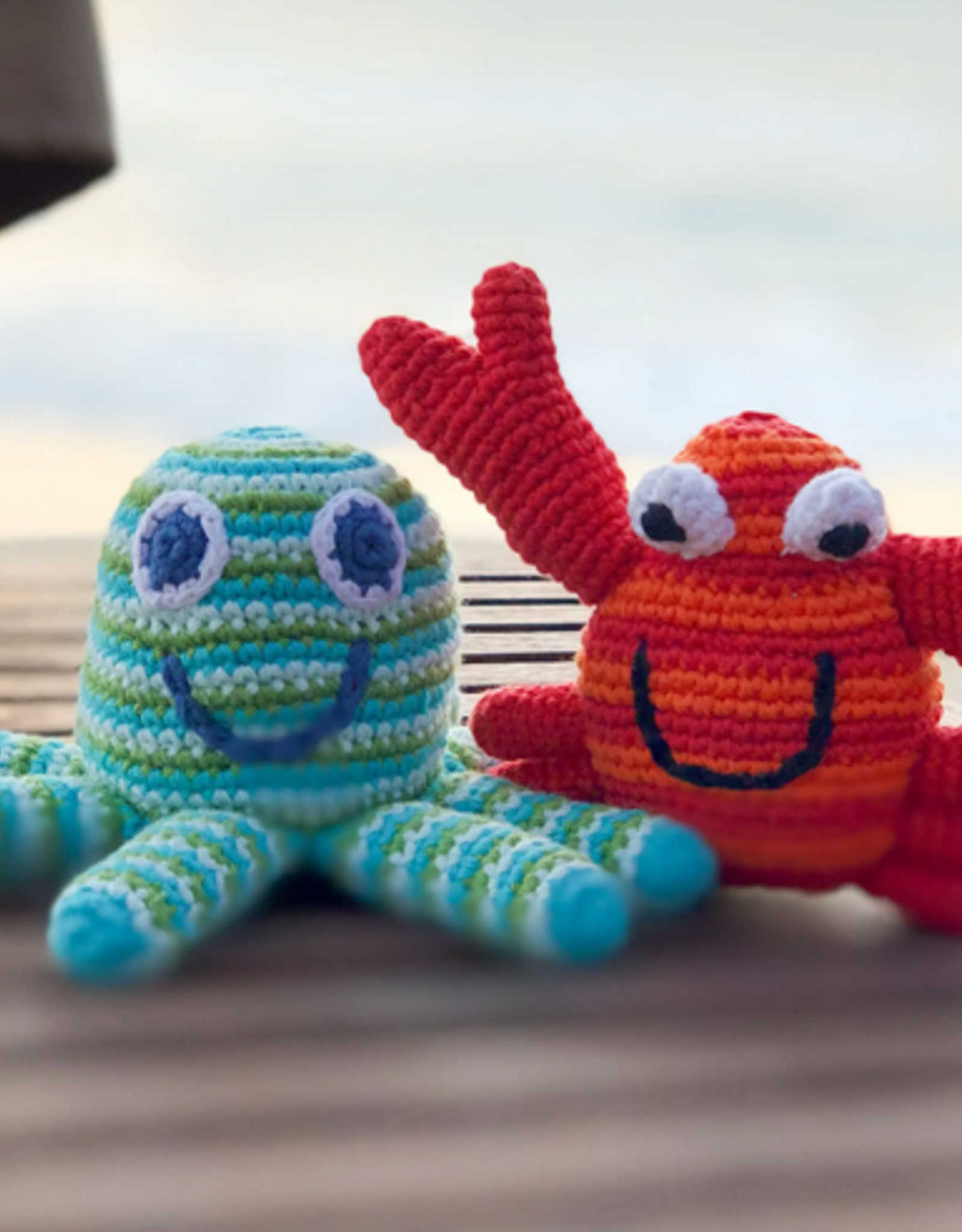 Pebble Octopus Rattle Green