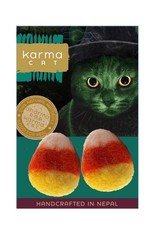 Dharma Dog Karma Cat Halloween Candy Corn Wool Cat Toy - Pack of 2