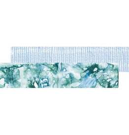 Global Mamas Table Runner-Short: Orbit - Watercolor - Olive