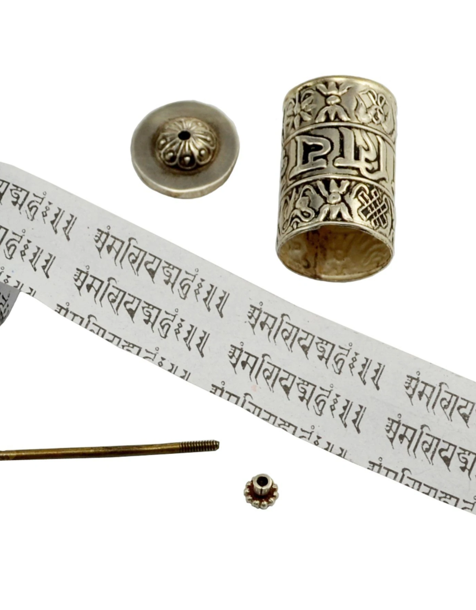 Didi Bahini Prayer Wheel Silver Pendant