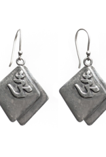 Didi Bahini Diamond Om Silver Earrings