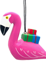 Women of the Cloud Forest Holiday Flamingo Balsa Ornament