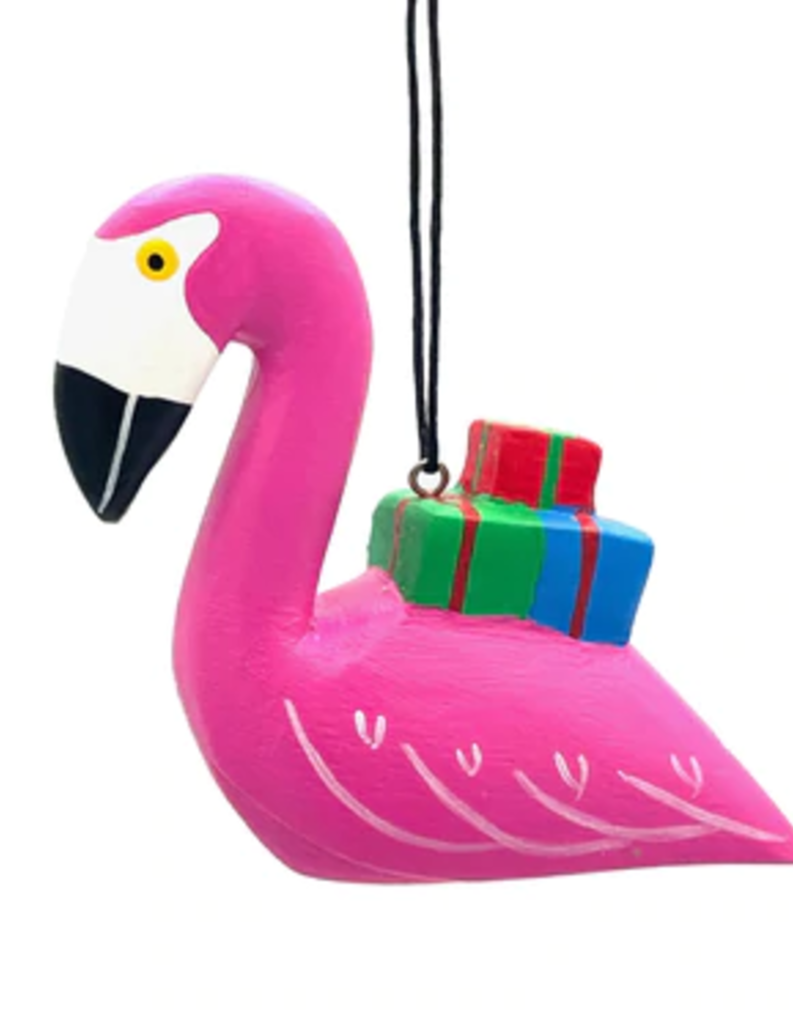 Women of the Cloud Forest Holiday Flamingo Balsa Ornament