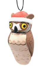Women of the Cloud Forest Holiday Great Horned Owl Balsa Ornament